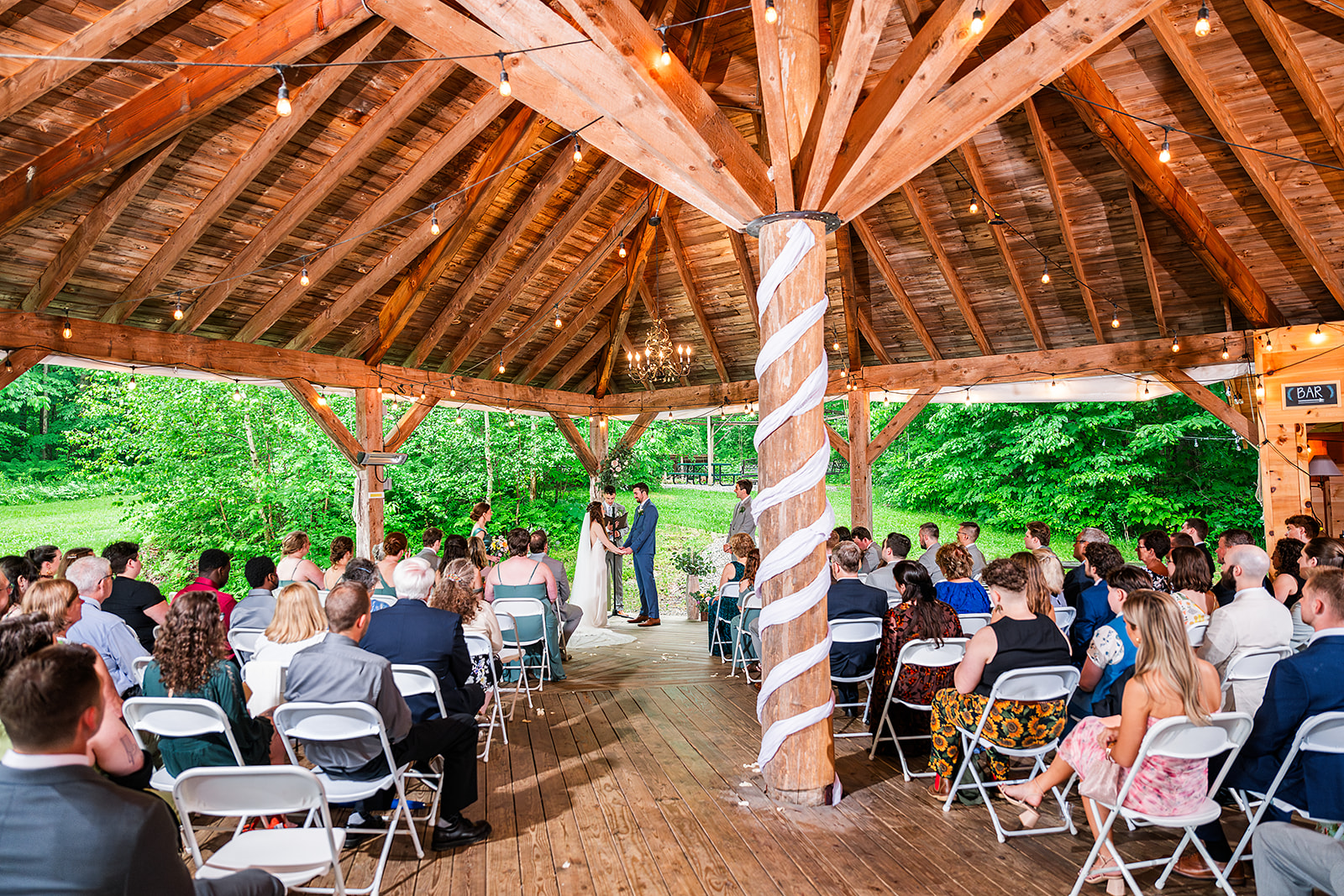 Whimsical Woodland Wedding at Sleepy Hollow Inn 10 Wedding Ceremony